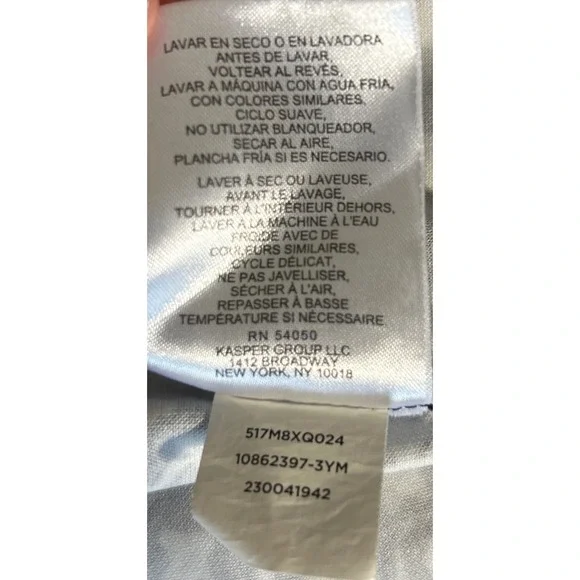 Jones New York Navy Blue White Anchor Print Sleeveless Nautical Blouse Top M - Picture 7 of 7